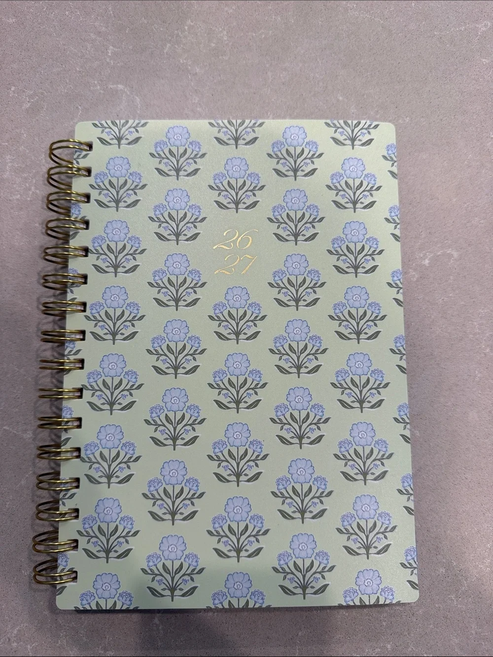 Sage Floral Spiral Planner - 2026/2027